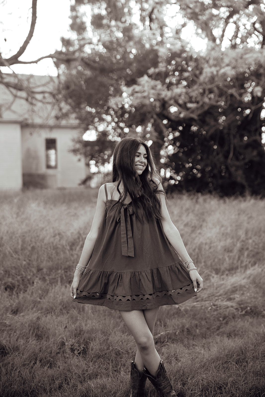 senior poses during her senior photoshoot