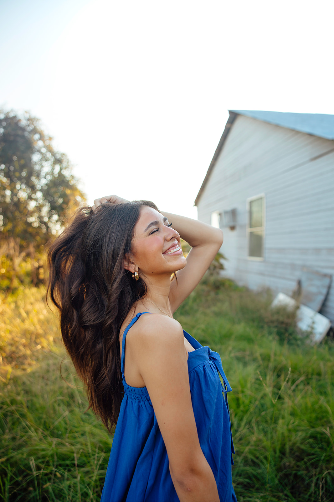 senior poses during her senior photoshoot