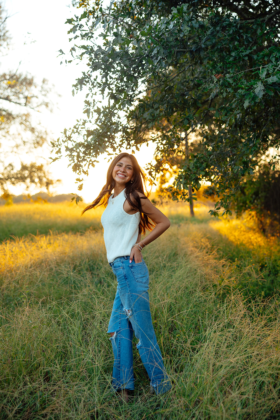 senior poses during her senior photoshoot