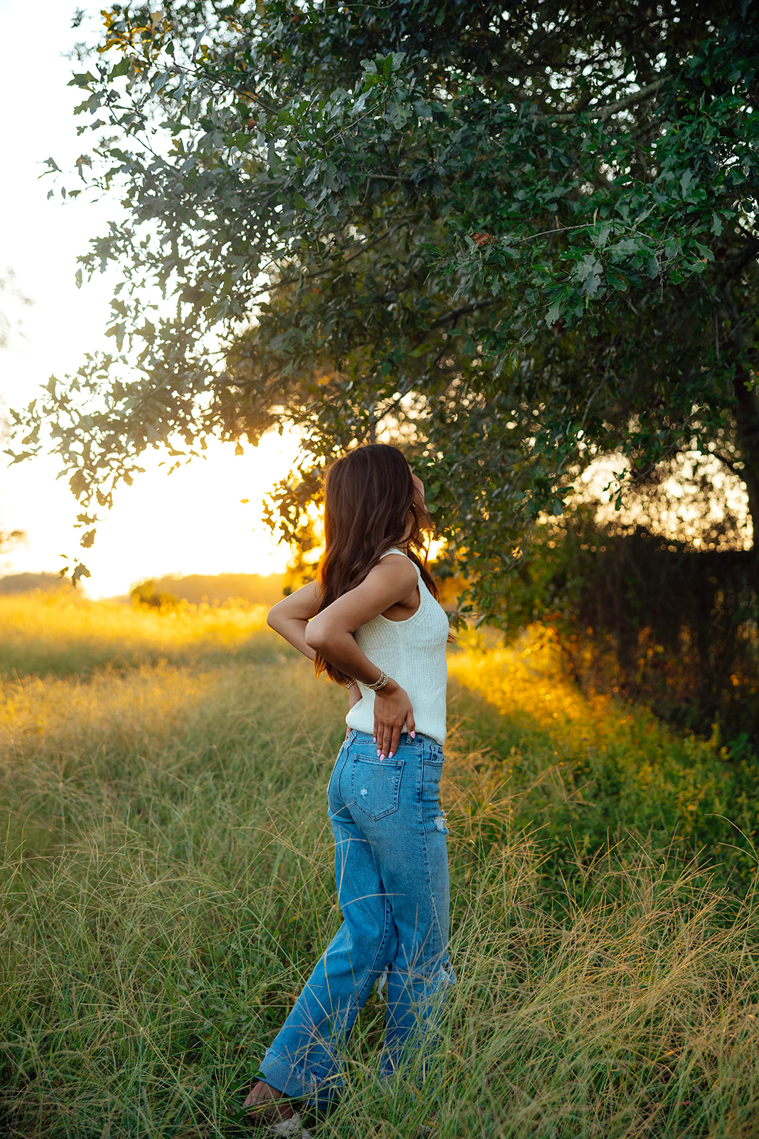 senior poses during her senior photoshoot