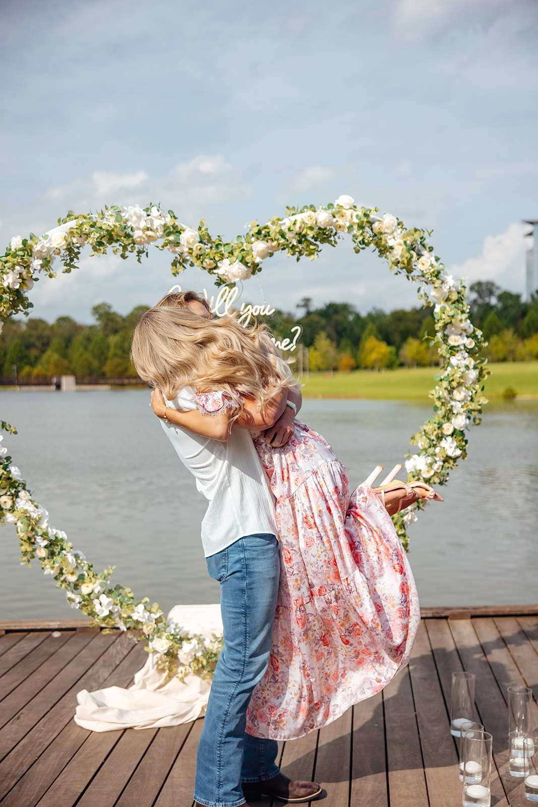 proposal photos from a Texas engagement photoshoot