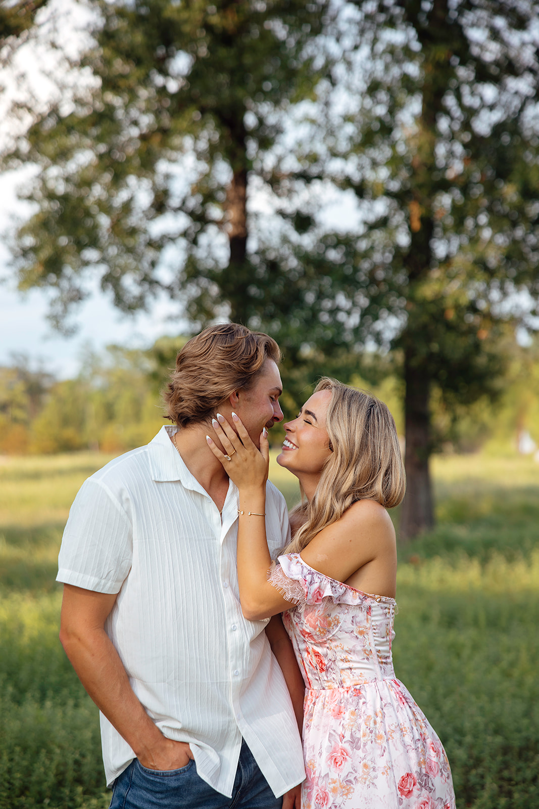 beautiful couple pose together